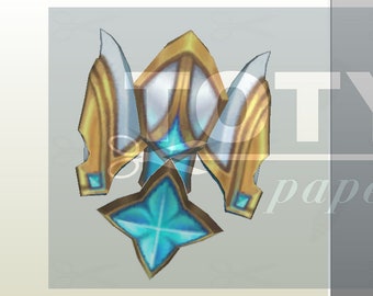 Star Guardian Ezreal's gauntlet for cosplay template for foam/paper