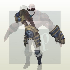 Braum cosplay sjabloon voor schuim/papier