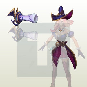 Bewitching Miss Fortune cosplay template for foam/paper
