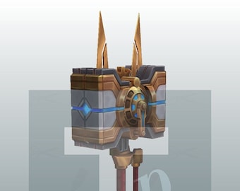 Arcane Jayce's Hextech hammer (supports ranged state too) for cosplay template for foam/paper