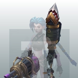 Arcane Jinx cosplay template for foam/paper (+gratis grenade)