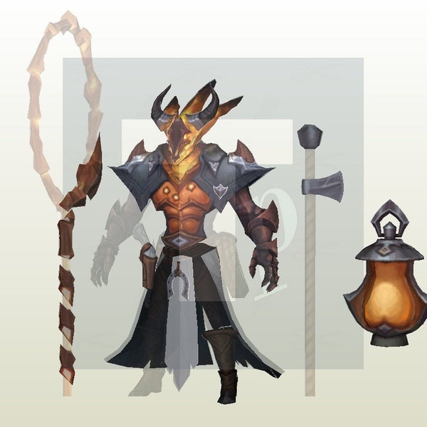 High Noon Thresh full cosplay template for foam/paper