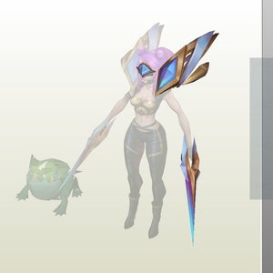 K/DA Kai&#39;Sa cosplay template for foam/paper