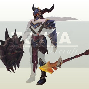 Dragonslayer Pantheon full cosplay template for foam/paper