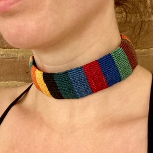 Thick Funky Multicolor Choker Necklace
