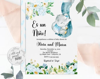 Baby Shower Elefante Etsy
