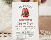 Editable Ugly Sweater Invitation, Christmas Party Invitation, Holiday Party Invites, Ugly Sweater Party, Printable Christmas Invitations