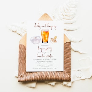 Dudes and Diapers Invitation, Beer and Diaper Party Baby Shower Evite, Man Shower, Dadchelor Template, Instant Download