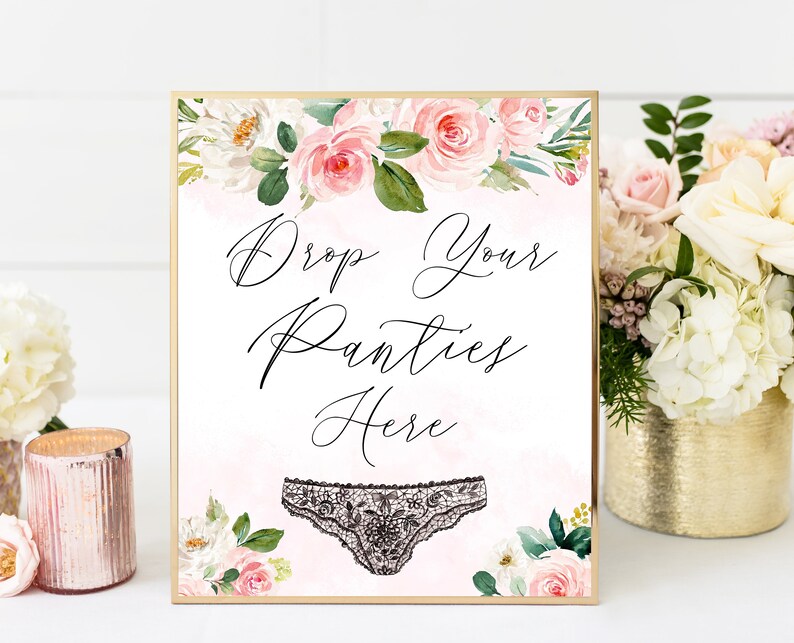 Drop Your Panties Sign Lingerie Shower Printable Sign - Etsy