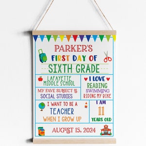 First Day of School Signs, Editable First Day of School Template, Instant Download, Last Day of School Sign
