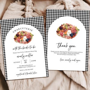 Charcuterie Bridal Shower Invite Template, Charcuterie with the Bride to Be Invite, Wine Cheese Party, Meat and Cheese Board Invite