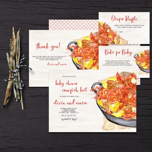 Baby Shower Crawfish Boil Invitations, Editable Crawfish Boil Couples Shower Invitation, Crawfish Invitations, Edit and Print Today!