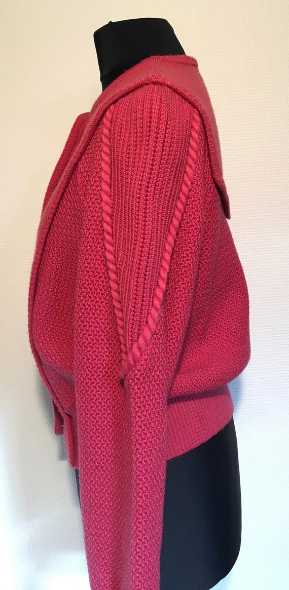 Gilet Vintage En Laine Autrichienne - Taille S - Motif Floral - Parfait état