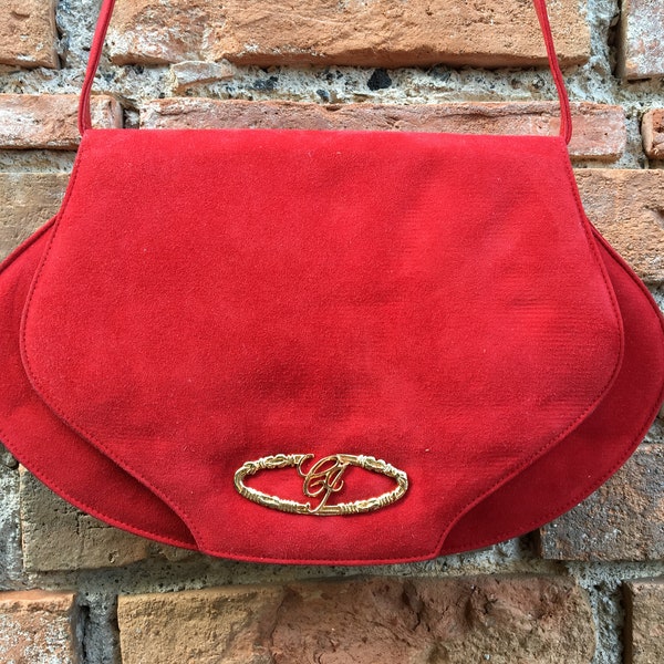 80s/90s vintage pocket bag red poppy CHARLES DAYDAN