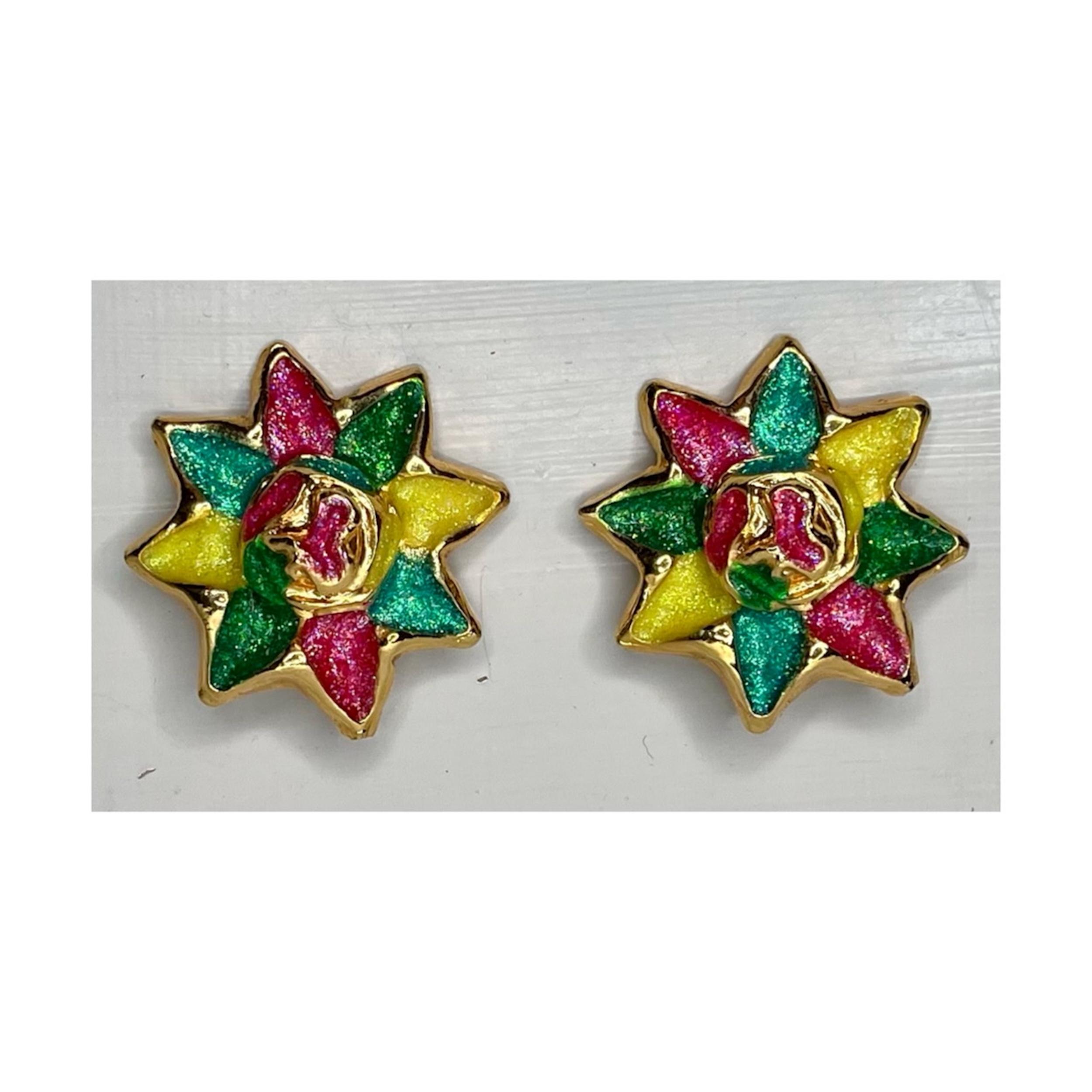 Boucles D'oreilles Vintage Années 70 - Made In France - Marque Remy Dis