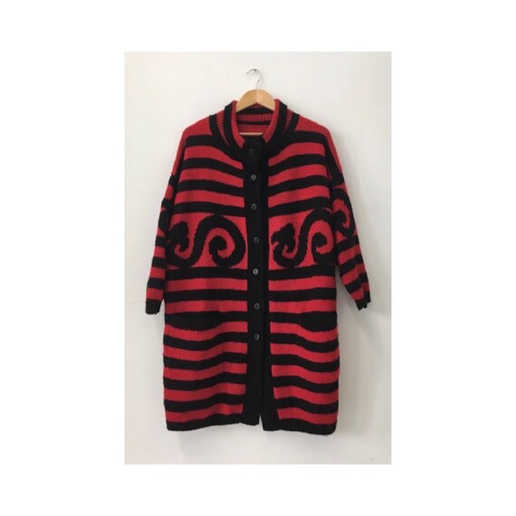 Long oversized jacket in vintage 80s wool, very RY