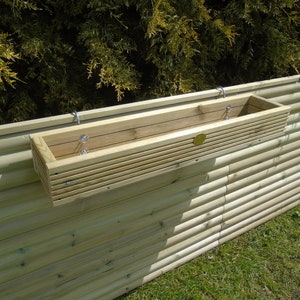 Over the Fence Panel - Hanging Balcony Wooden Planter Window Box Decking Trough