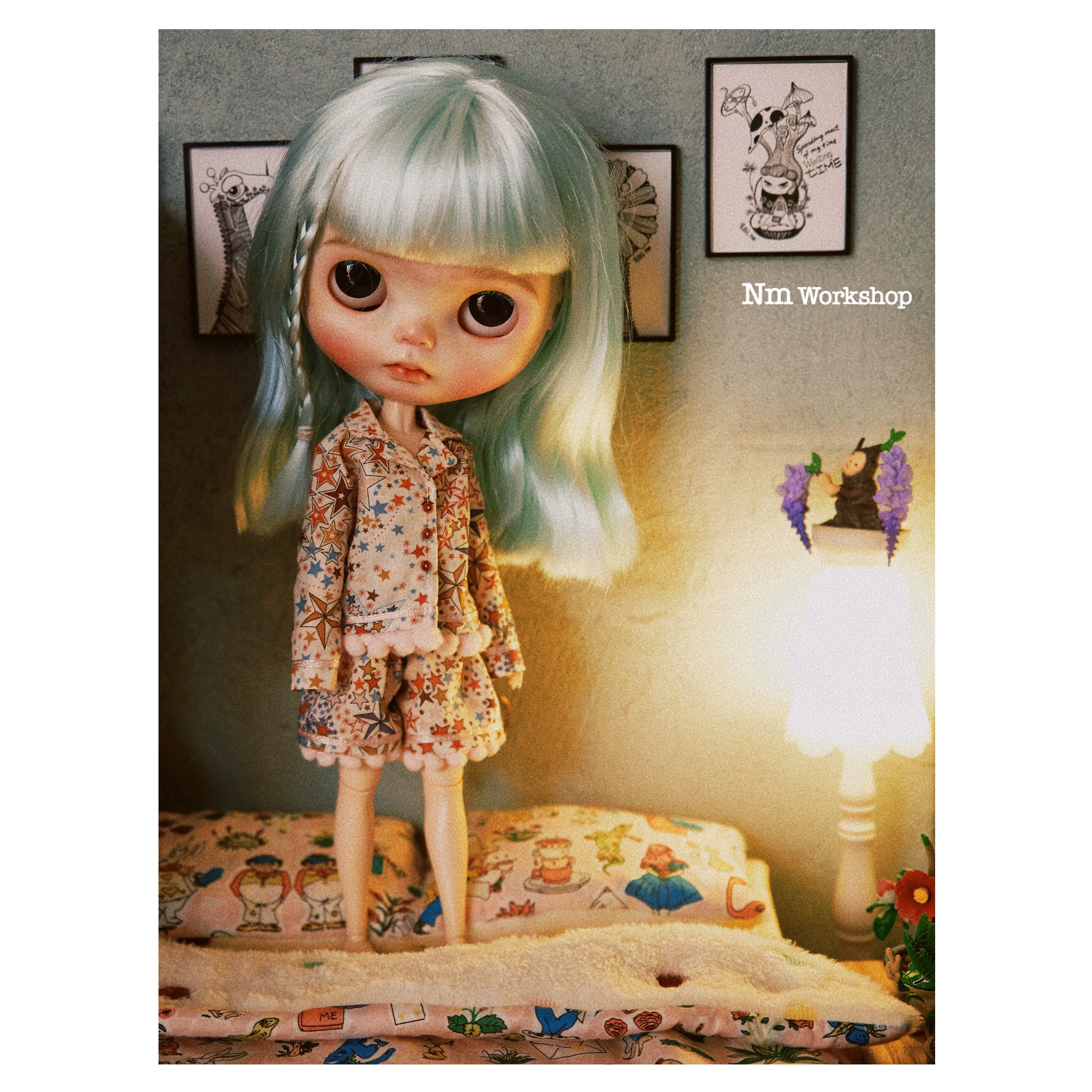 Starry night sleeping wear for Blythe & dolls