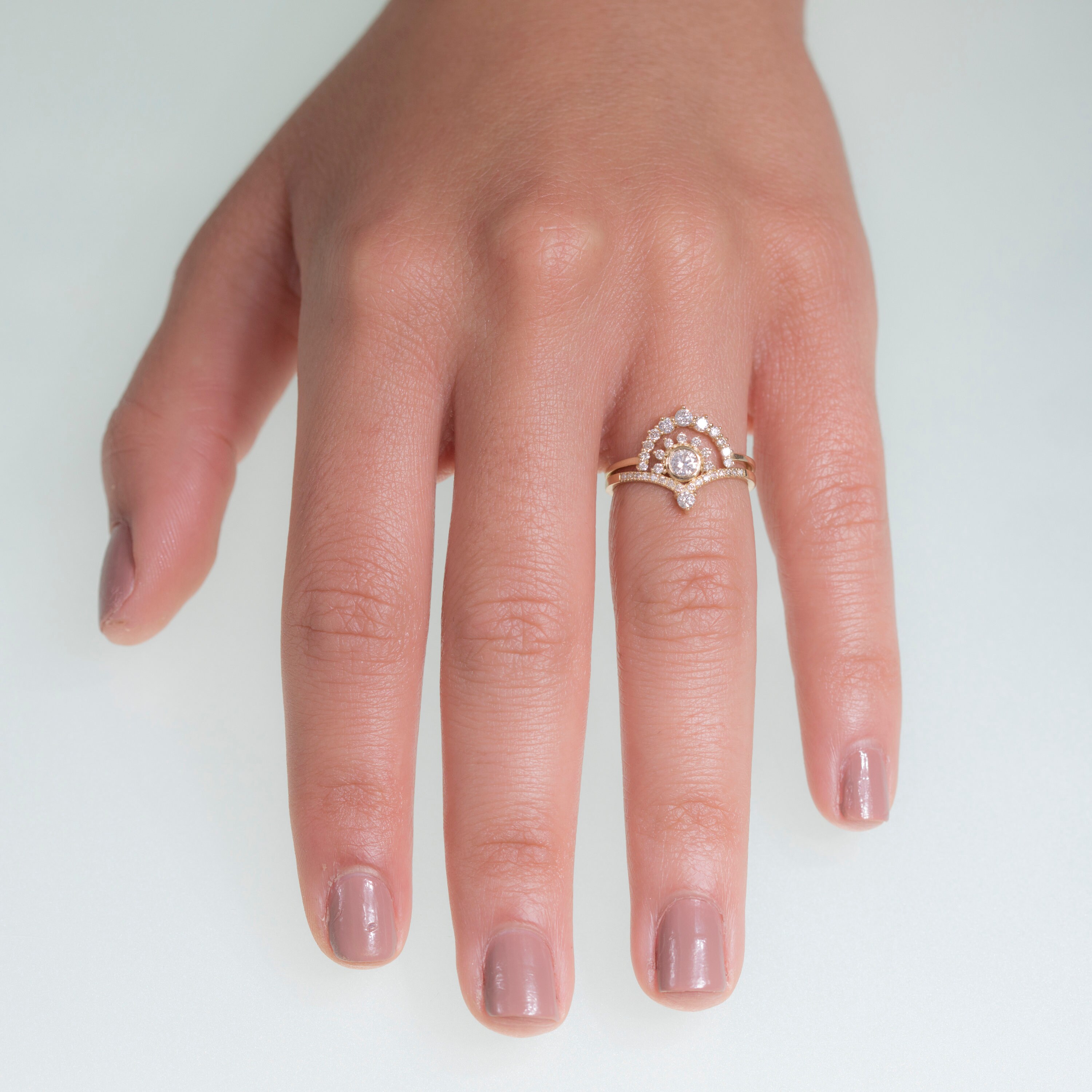 Diamond Engagement Ring Set Bridal Ring Set Wedding Ring Etsy