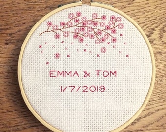 Wedding Flowers Embroidery Hoop