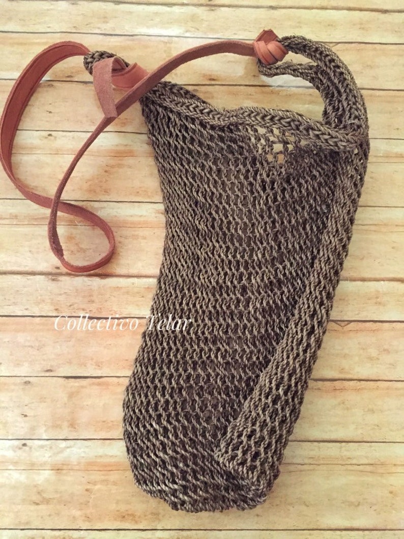 net market bag, maguey fiber bag, mexico woven bag, reusable grocery bag, boho woven bag imagen 9