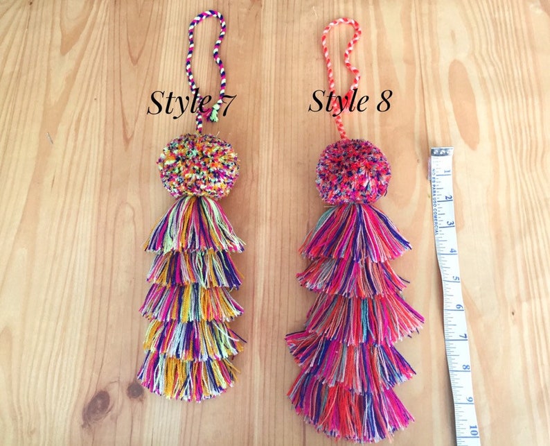gift for guests mexican pom pom keychain pom tassel handbag charm boho door knob decor mexico pom pom tassel bag charm