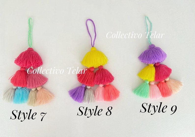 Tassel charm for hangbags mexico pom pom tassel Pom pom bag charm Tassel bag charm Pom pom decorations tier tassel handmade tiered tassel