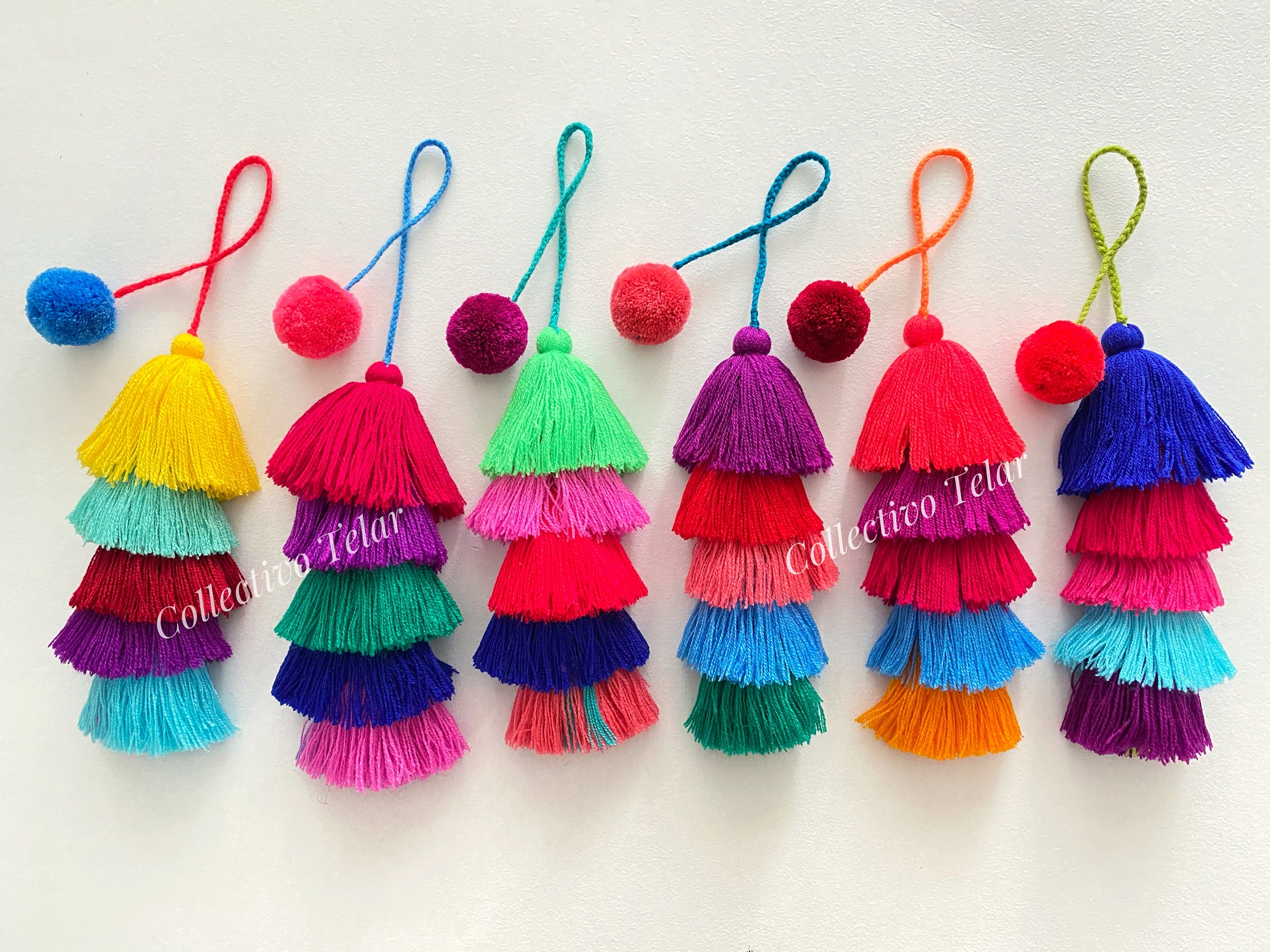 Mexico Pom Tassel for Handbags Mexico Pom Pom Tassel Pompom Etsy