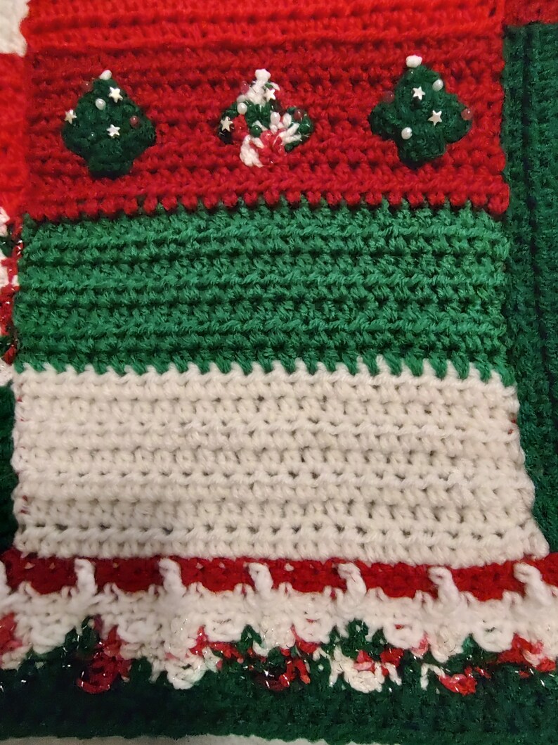 Crochet Christmas Tree Afghan Etsy