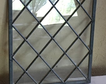 Vintage leaded glass window panes