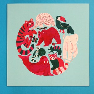 Animal Circle Art Print image 4