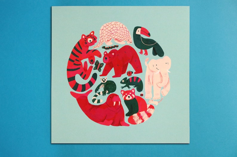 Animal Circle Art Print image 4