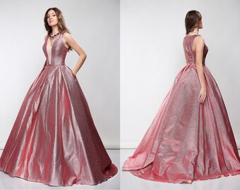 dusty rose pink cocktail dress