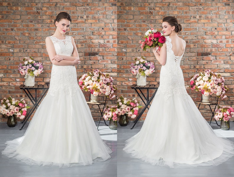 drop back wedding dress