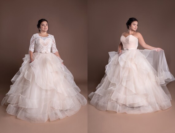 plus size wedding separates