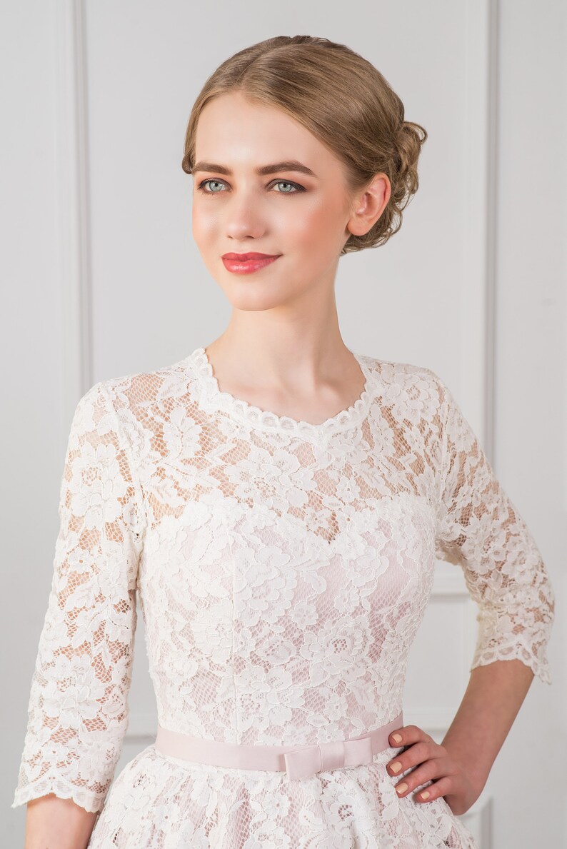 lace short gowns