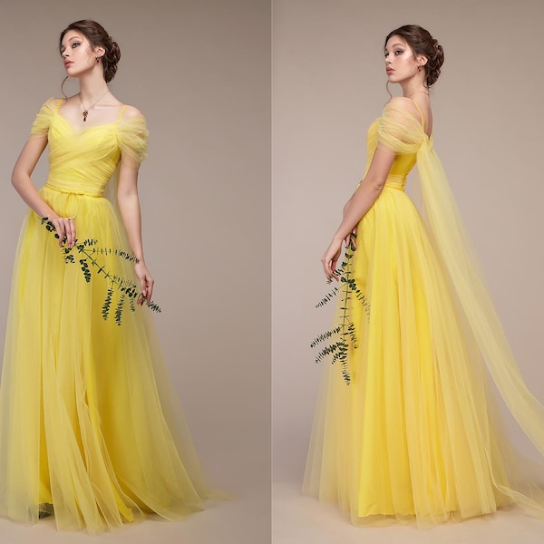 Yellow Wedding Dress Etsy