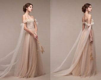 Nude Wedding Dress - Etsy