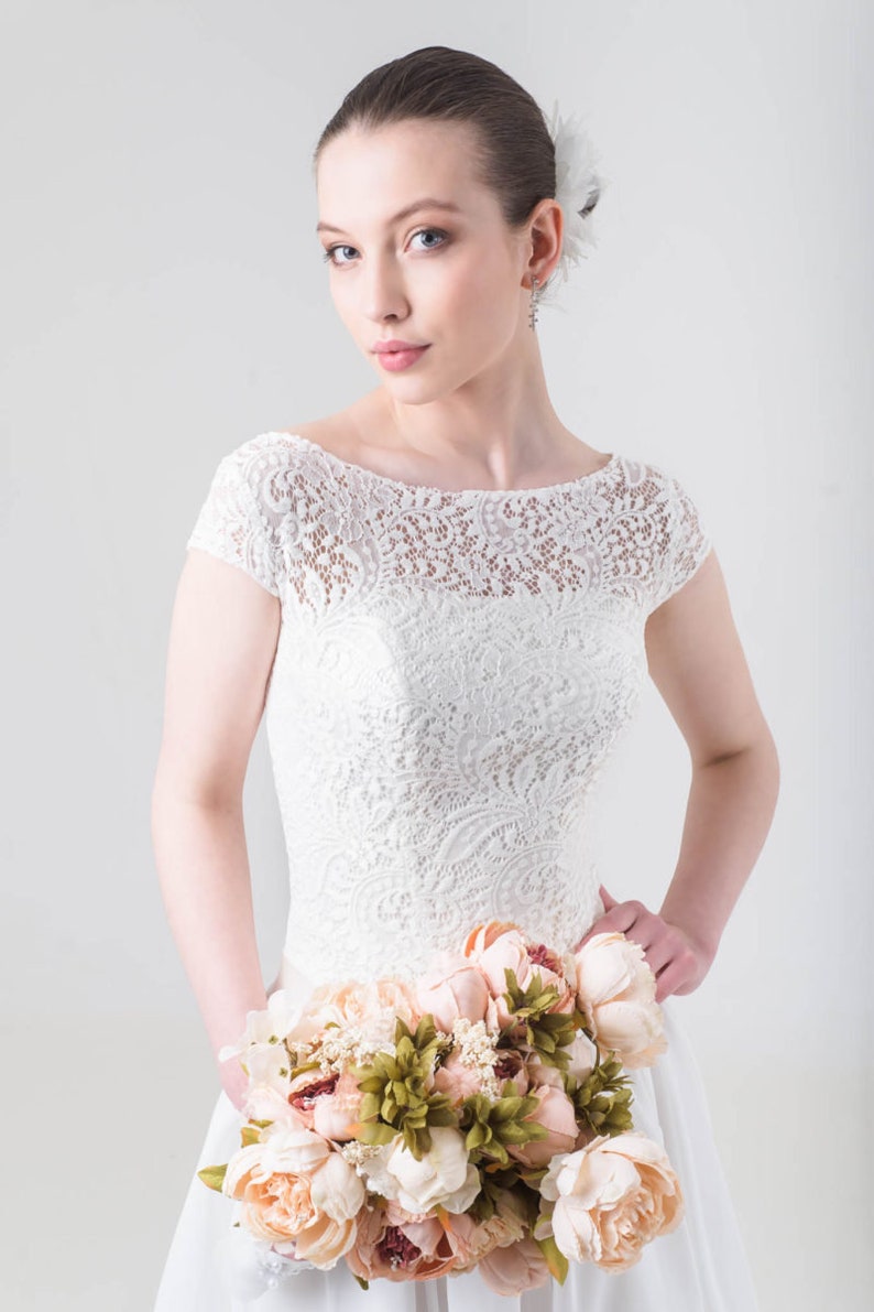Civil Wedding Short Bridal Gown