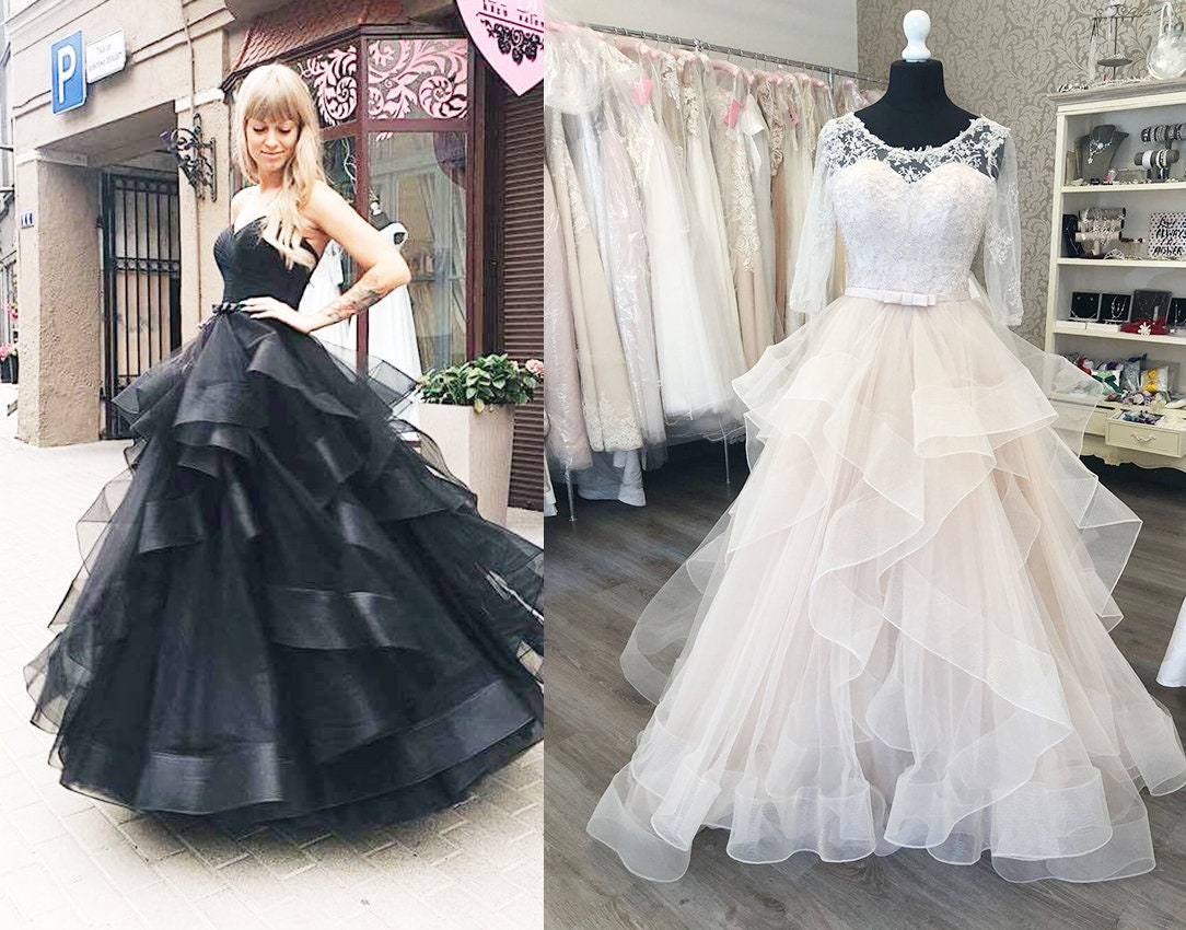 colored beach wedding dresses