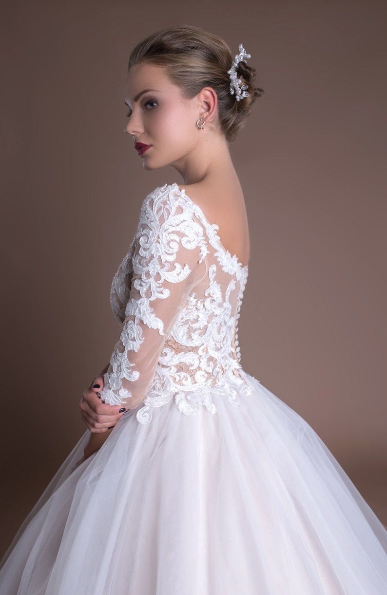 brautkleid lange ärmel boho