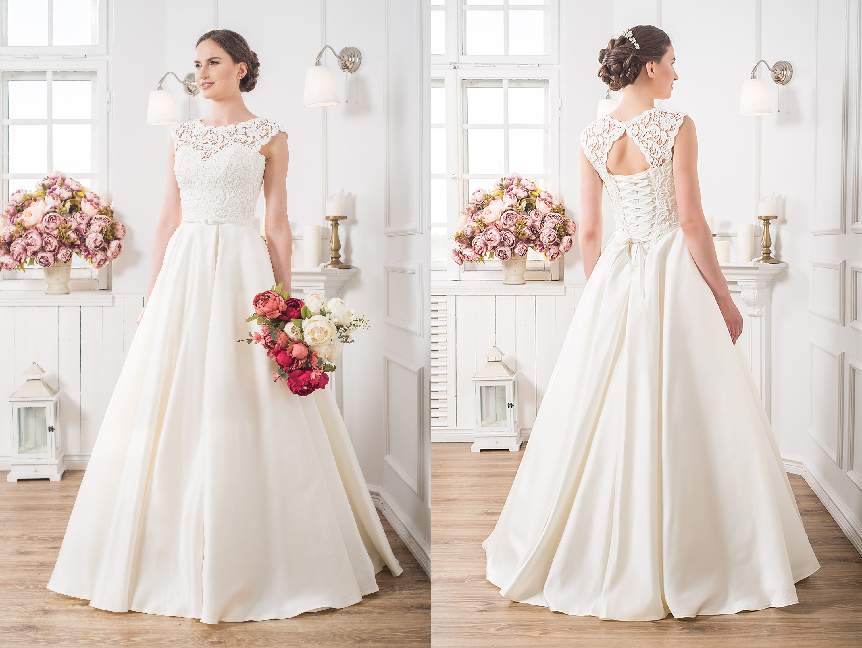 DreHouse Womens Vintage Lace V-Neck Wedding Dresses Country Bridal Gowns DreHouse Womens Vintage Lace V-Neck Wedding Dresses Country Bridal Gowns