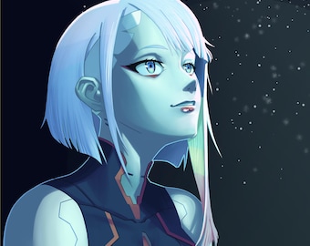 Lámina de Lucy de Cyberpunk Edgerunners (solo en formato A5)