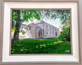 Custom Acrylic House Painting: Original Architectural Portrait Art