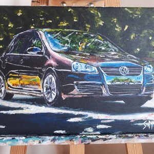 Custom car painting. Acrylic painting. car art. cars. car shows. Original. vehicle. Car lover gift. Personalised painting. Car picture. image 6