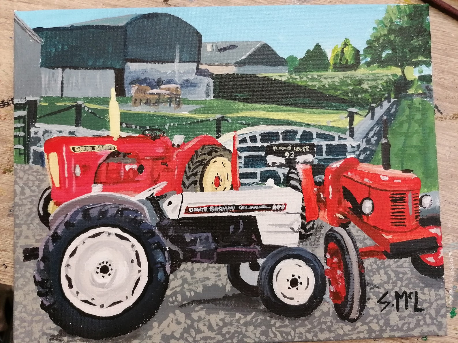 Custom Tractor Painting. Commission. Acrylic painting. Canvas. Etsy