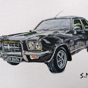 Custom car painting. Acrylic painting. car art. cars. car shows. Original. vehicle. Car lover gift. Personalised painting. Car picture. image 4
