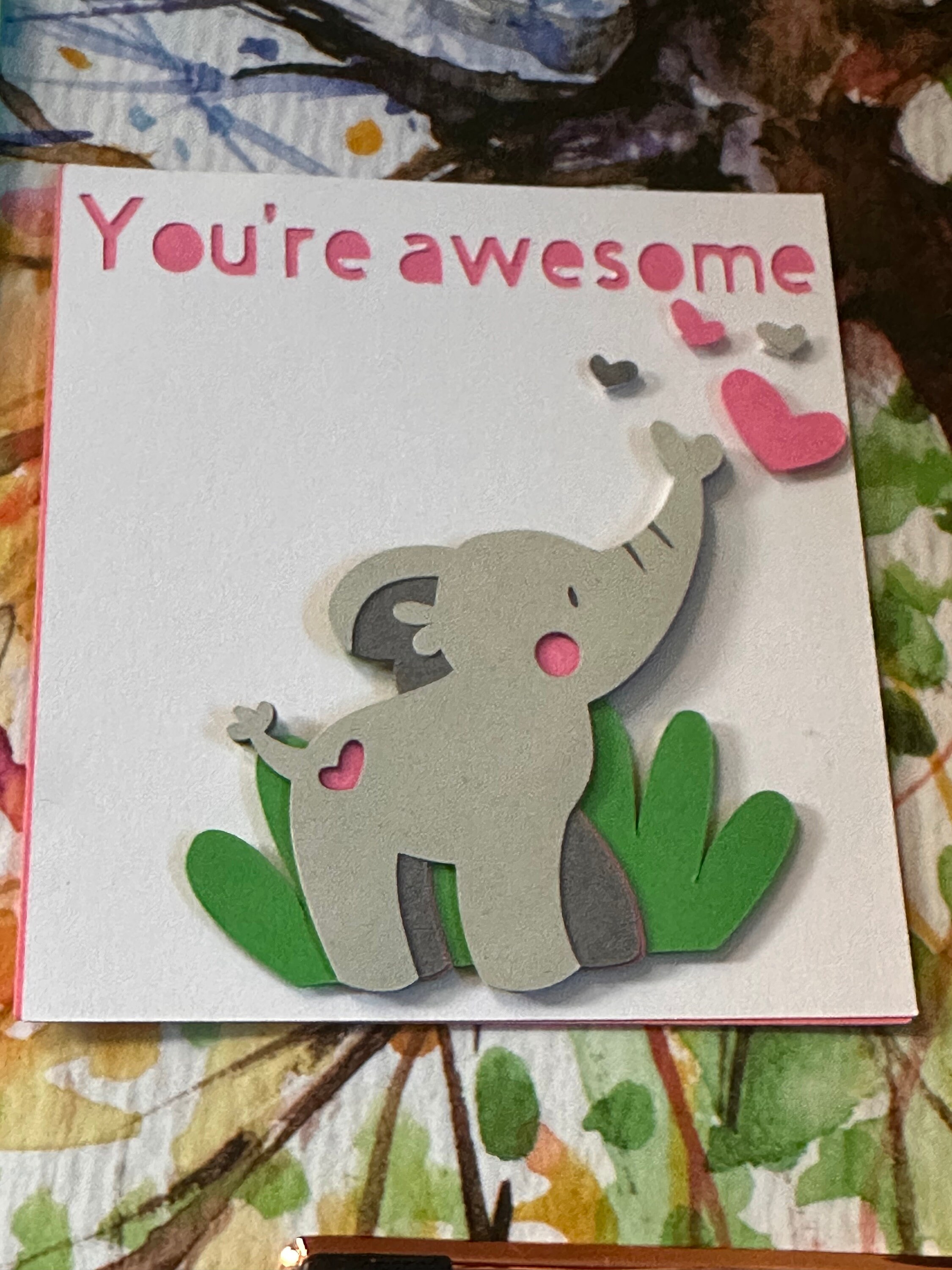 Elephant Valentine's Day Cards for Kids - Etsy