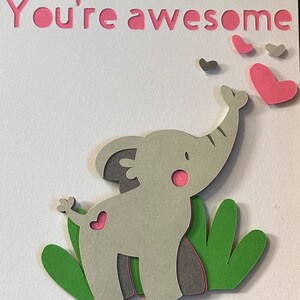 Elephant Valentine's Day Cards for Kids - Etsy