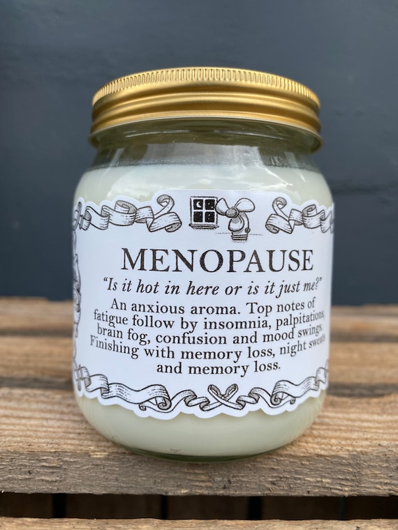 MENOPAUSE, Funny candle, Lovely Scented Candle, Funny Gift, Friends, Birthday, Christmas, Joke Gift,